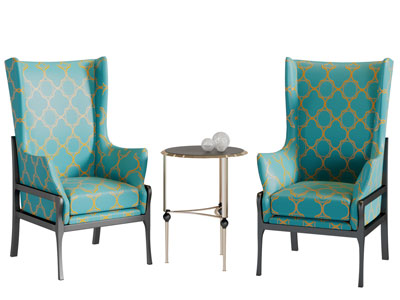 现代轻奢高靠背休闲椅子