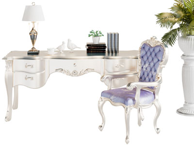 欧式古典书桌椅组合