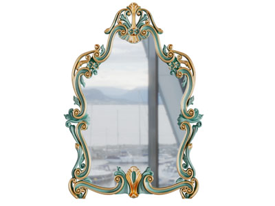 欧式复古雕花不规则装饰镜子