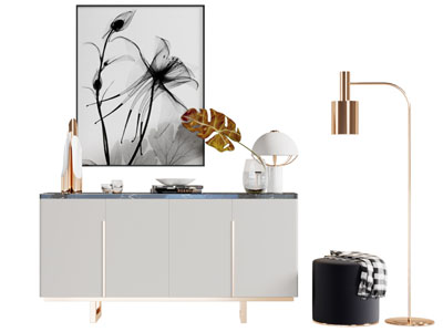 现代轻奢玄关柜边柜