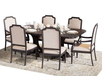 美式实木餐桌椅组合