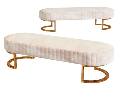 现代轻奢椭圆形沙发凳子