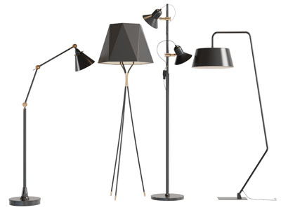 后现代金属灯罩落地灯