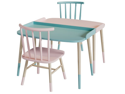 北欧儿童书桌椅组合