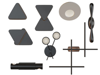 现代几何造型的壁灯墙饰挂件