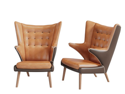 北欧皮质休闲椅子