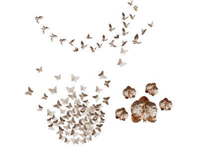 现代飞舞的蝴蝶墙饰挂件