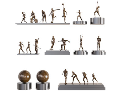 运动的人物雕塑雕刻摆件