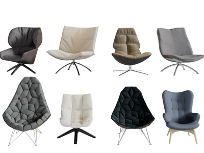 现代布艺休闲椅子