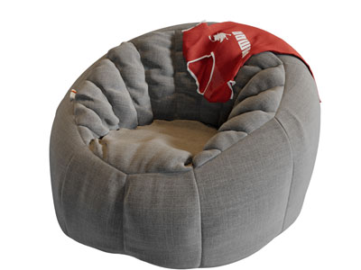 现代灰色懒人沙发