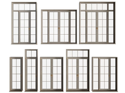 现代装饰方格栅格的玻璃推拉门