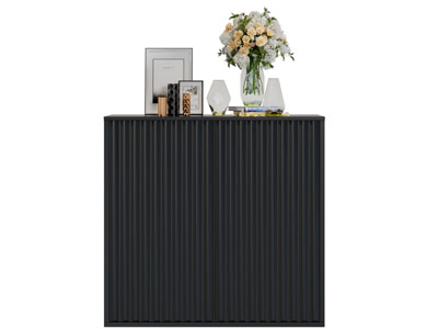 现代黑色玄关柜边柜