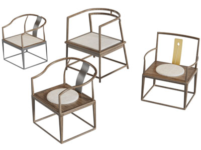 中式实木扶手椅子