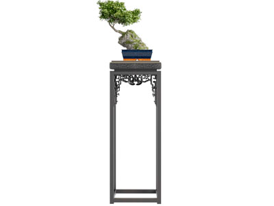 中式雕花花架盆景盆栽3d模型 中式雕花花架盆景盆栽