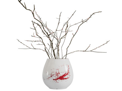 现代陶瓷花瓶花卉3d模型 现代陶瓷花瓶花卉