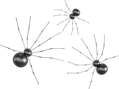 现代黑色蜘蛛墙饰挂件