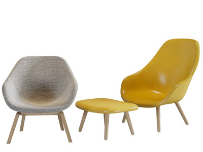 现代休闲椅子脚踏