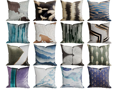 中式元素的方形靠垫抱枕