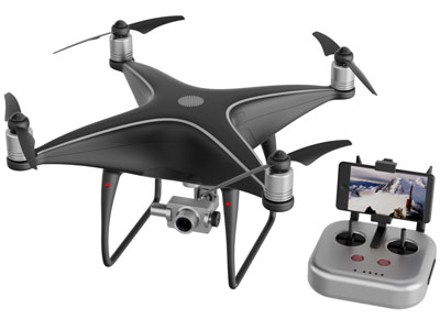 黑色遥控无人飞机