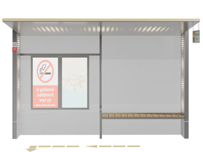 现代公交站台3d模型 现代公交站台