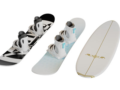 现代滑雪板3d模型 现代滑雪板