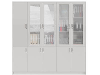 现代金属办公文件收纳装饰柜