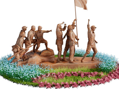 中国主题公园红军人物雕塑雕刻