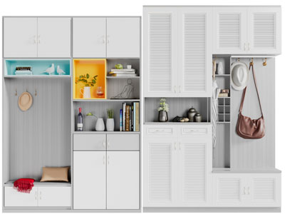 北欧实木玄关装饰鞋柜