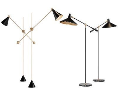 现代金属灯罩落地灯