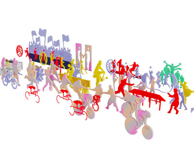 现代体育公园户外自行车运动人物雕塑