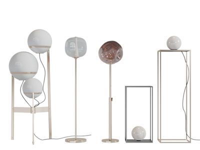 现代玻璃灯罩落地灯