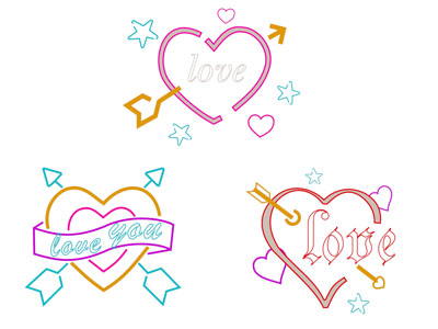 现代心形装饰灯挂件