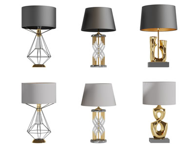 现代圆柱形灯罩台灯