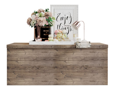 现代玄关柜边柜摆件组合