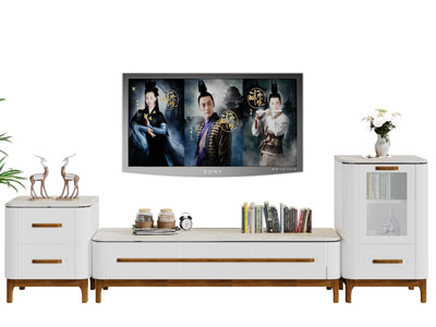 现代电视柜边柜