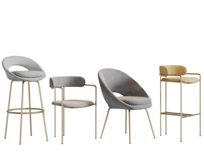 现代轻奢吧椅休闲椅子