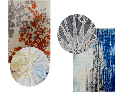 中式图案的圆形长方形地毯3d模型 中式图案的圆形长方形地毯