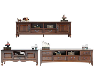 美式实木电视柜
