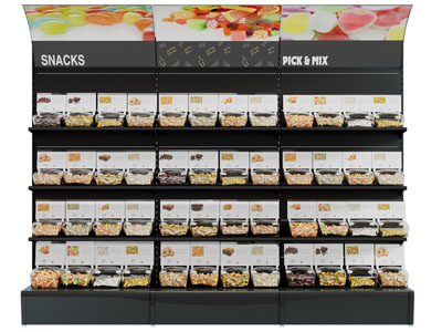 现代零食糖果点心货架3d模型 现代零食糖果点心货架