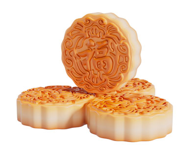 中式圆形月饼食物3d模型 中式圆形月饼食物