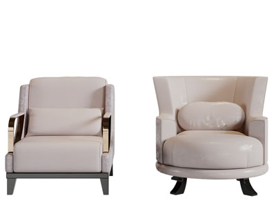 现代单人沙发3d模型 现代单人沙发