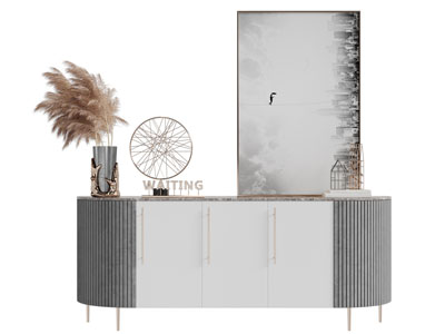 现代轻奢玄关柜边柜