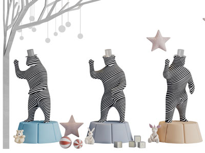 儿童卡通动物熊玩偶玩具