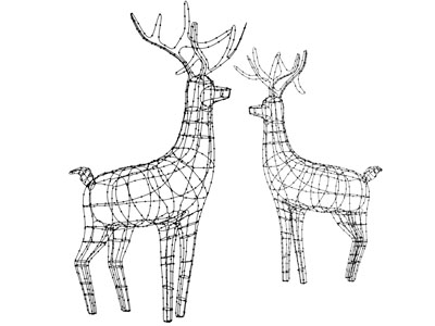 北欧麋鹿镂空雕塑雕刻