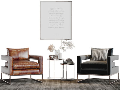 新中式单人沙发3d模型 新中式单人沙发