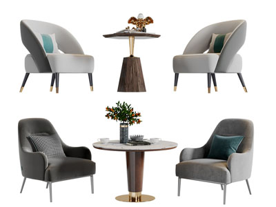 现代单人沙发3d模型 现代单人沙发