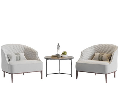 欧式单人沙发3d模型 欧式单人沙发