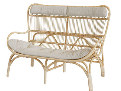 东南亚藤编双人椅子