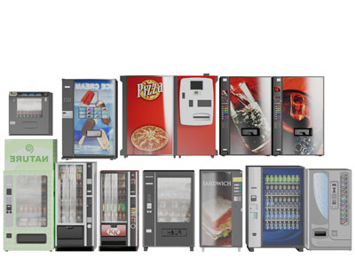 现代饮料披萨零食自助售卖机3d模型 现代饮料披萨零食自助售卖机
