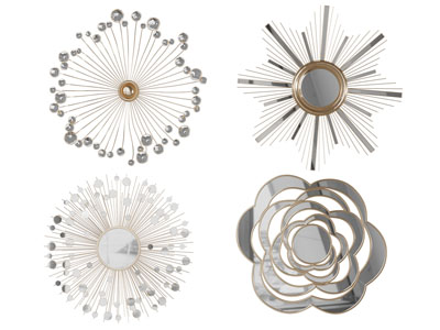 现代花朵放射造型的装饰挂件